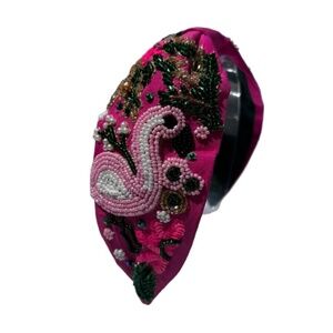 219. NEW The Pink Flamingo 🦩 Beaded Headband